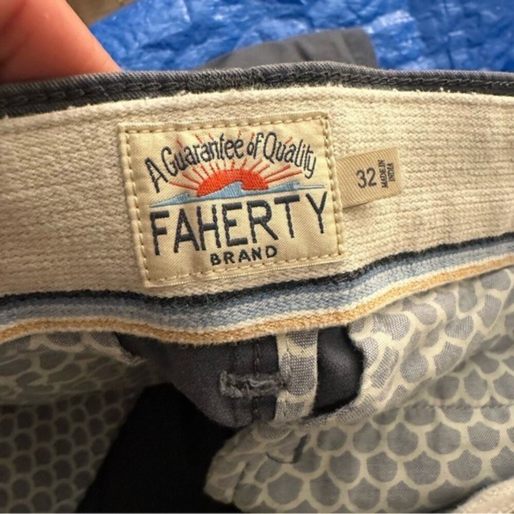 Faherty Island Life Shorts Men’s 32 Navy Blue 9” Inseam Casual Summer Classic - Picture 8 of 12